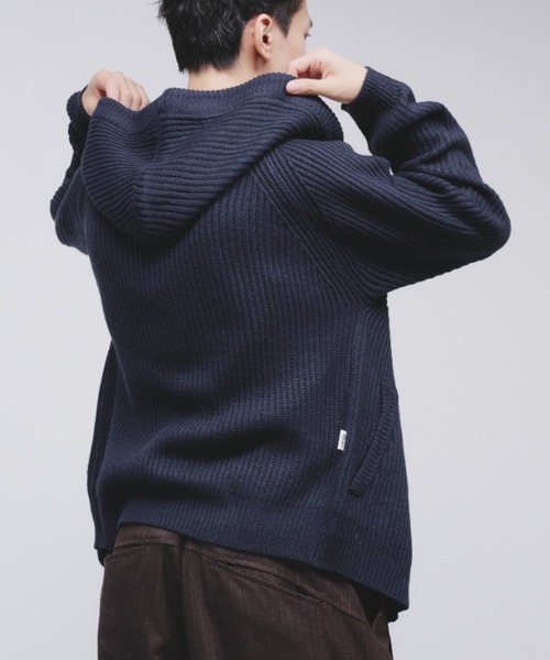 Stone  ダブルジップ　ニットフーディー Adoon plain（アドーンプレーン）の「【NEW COLOR】 DOUBLE ZIP KNIT