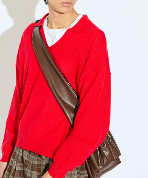 Lui's（ルイス）の「【Neucon/ニューコン】 スクエアマルチポケットシンセティックレザーショルダーバッグ（ショルダーバッグ・メンズ・ブラウン/ブラック・FREE）」の11枚目の写真