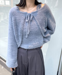 [mline]シャギーキャミボレロセット