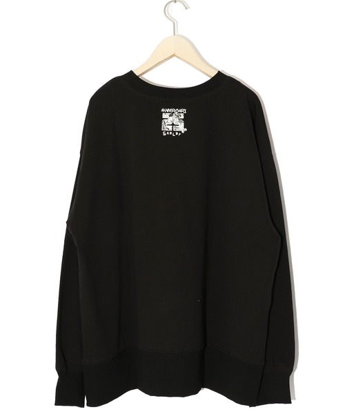 ScoLar(スカラー)の「143709:25周年記念 懐かしのキノコメルヘン柄プルオーバー(Tシャツ/カットソー・レディース・オフホワイト/ブラック/パープル・M)」の13枚目の写真