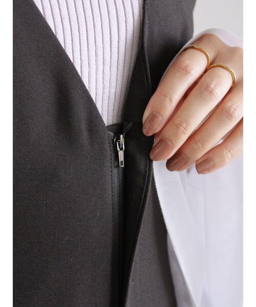 Te chichi（テチチ）の「Vネックオールインワン（サロペット/オーバーオール・レディース・ブラック/モカ・F）」の12枚目の写真