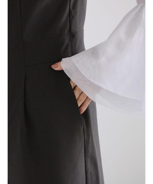 Te chichi（テチチ）の「Vネックオールインワン（サロペット/オーバーオール・レディース・ブラック/モカ・F）」の13枚目の写真