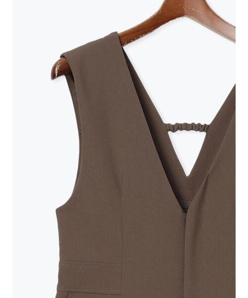 Te chichi（テチチ）の「Vネックオールインワン（サロペット/オーバーオール・レディース・ブラック/モカ・F）」の19枚目の写真