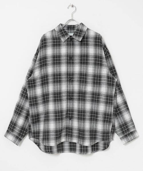 URBAN RESEARCH(アーバンリサーチ)の「オンブレーネルシャツ(シャツ/ブラウス・メンズ・ブラック/ブラウン・MEDIUM/LARGE)」の8枚目の写真