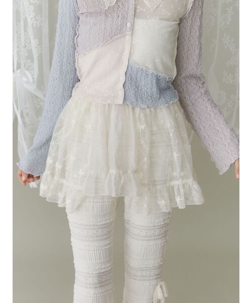 スカート merry jenny sheer lacy frill apron sheer lacy frill apron（スカート）｜merry jenny（メリー