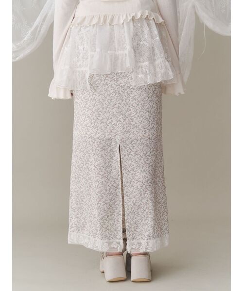 スカート merry jenny sheer lacy frill apron merry jenny（メリージェニー）の「sheer lacy frill apron