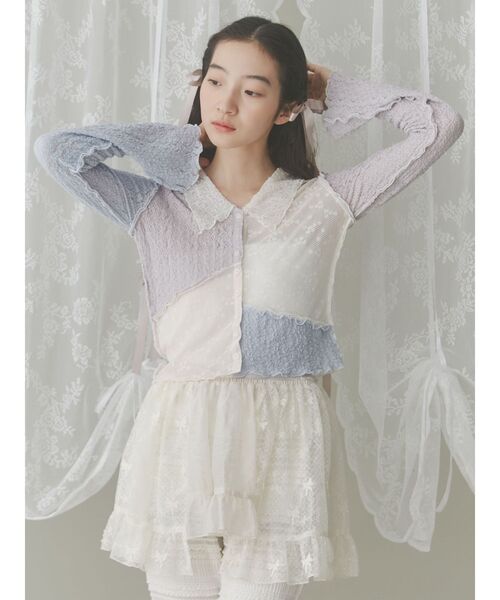 sheer lacy frill apron（スカート）｜merry jenny（メリー