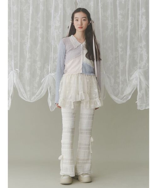 スカート merry jenny sheer lacy frill apron sheer lacy frill apron（スカート）｜merry jenny（メリー