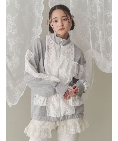 スカート merry jenny sheer lacy frill apron merry jenny（メリージェニー）の「sheer lacy frill apron