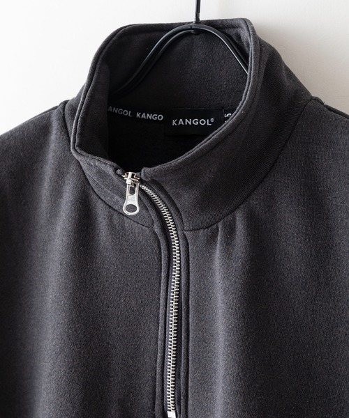 【KANGOL/カンゴール】ビッグシルエット ワンポイントロゴ刺繍 裏起毛 ハーフジップスウェット トレーナー フロントジップ（スウェット）｜KANGOL（カンゴール）