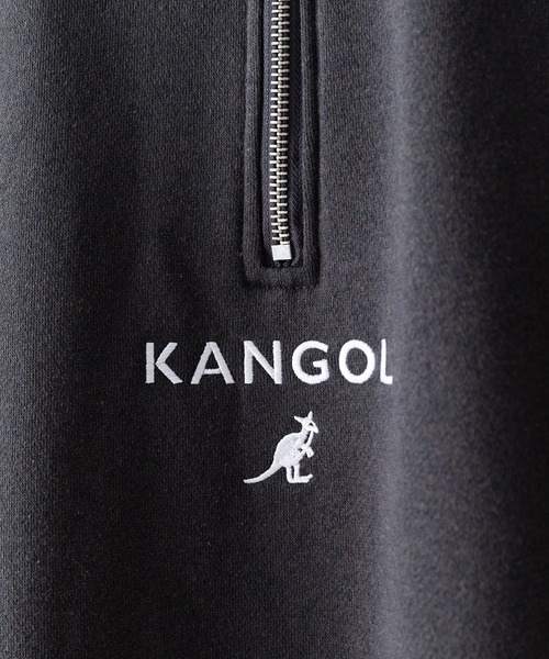 【KANGOL/カンゴール】ビッグシルエット ワンポイントロゴ刺繍 裏起毛 ハーフジップスウェット トレーナー フロントジップ（スウェット）｜KANGOL（カンゴール）