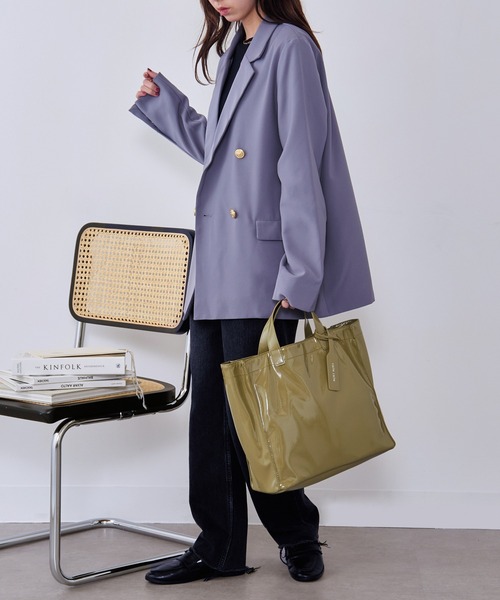 新作完売　SLOBE IENA H159 ベージュ A フリーサイズ バッグ SLOBE IENA（スローブイエナ）の「SLOBE レザートートバッグ