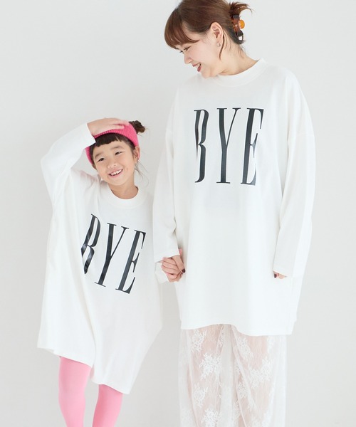 LOWRYS FARM（ローリーズファーム）の「【JUNIOR】アソートロゴプリントワンピースＬＳ　 282627（ワンピース・キッズ・ブラック/グレー/オフホワイト/ピンク・160/170）」の2枚目の写真