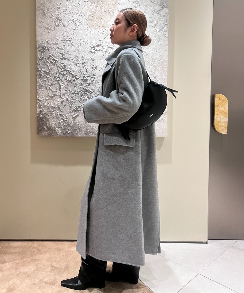 JOSE MOON(ジョゼムーン)の「WOOL CHESTER COAT/ウールチェスターコート(チェスターコート・レディース・ブラック/グレー・36/38)」の21枚目の写真