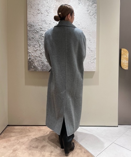 JOSE MOON(ジョゼムーン)の「WOOL CHESTER COAT/ウールチェスターコート(チェスターコート・レディース・ブラック/グレー・36/38)」の22枚目の写真