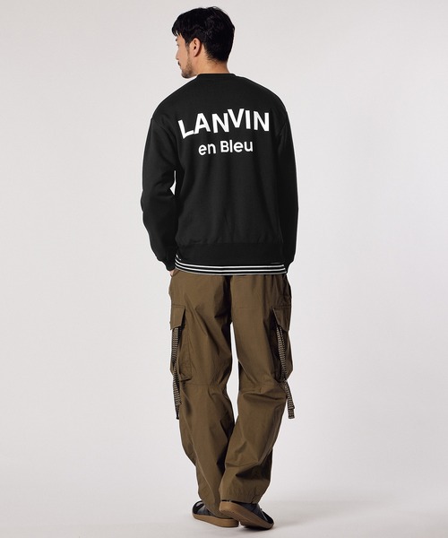 LANVIN en Bleu（ランバンオンブルー）の「【LANVIN en Bleu ESSENTIAL】VILLEDO / ”エッセンシャル” スウェット（スウェット・メンズ・ホワイト/グリーン/パープル/ブラック・LARGE/MEDIUM/SMALL/XX-LARGE/X-LARGE）」の5枚目の写真