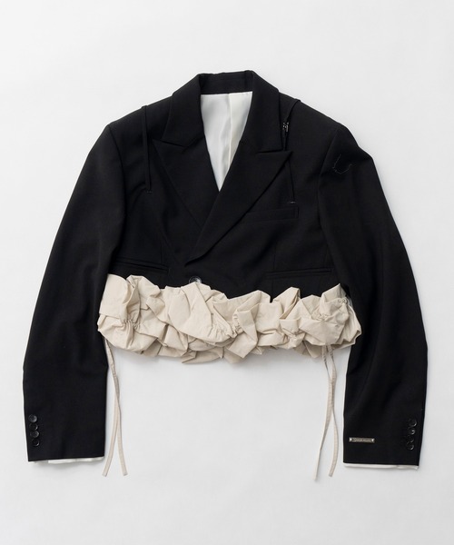 PRANK PROJECT(プランクプロジェクト)の「ボリュームモチーフショートジャケット / Volume Motif Short Jacket(テーラードジャケット・レディース・マルチ/グレー/ブラック・FREE)」の14枚目の写真