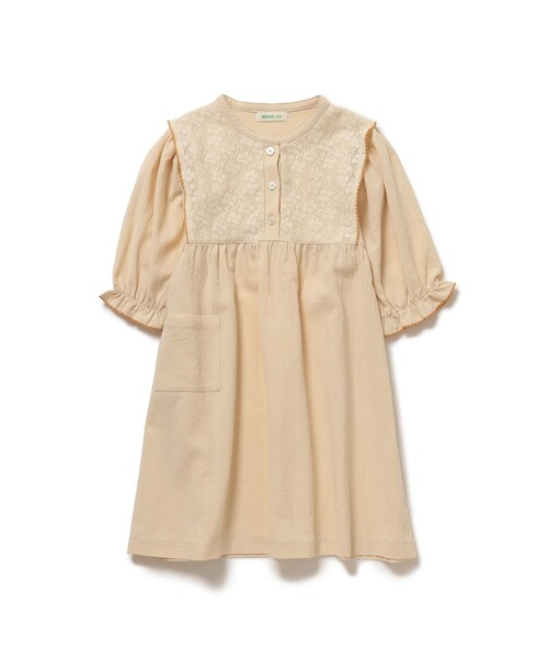 BEAMS mini（ビームスミニ）の「レース レイヤード ワンピース 2025SS（90～150cm）（ワンピース・キッズ・ピンク/ホワイト系その他5/ミント・110/100/90/120/150/140/130）」の2枚目の写真