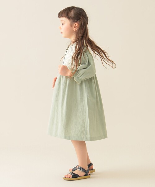 BEAMS mini（ビームスミニ）の「レース レイヤード ワンピース 2025SS（90～150cm）（ワンピース・キッズ・ピンク/ホワイト系その他5/ミント・110/100/90/120/150/140/130）」の6枚目の写真