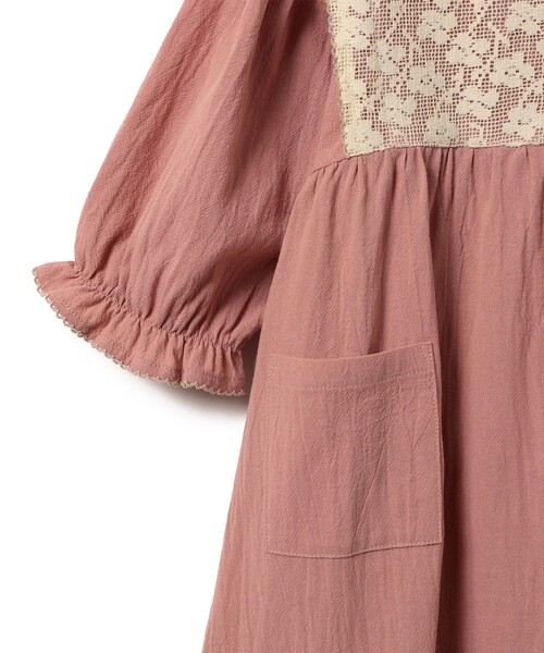 BEAMS mini（ビームスミニ）の「レース レイヤード ワンピース 2025SS（90～150cm）（ワンピース・キッズ・ピンク/ホワイト系その他5/ミント・110/100/90/120/150/140/130）」の10枚目の写真