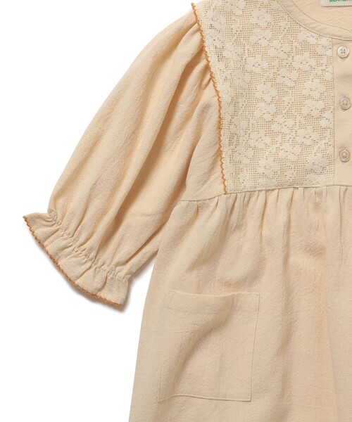 BEAMS mini（ビームスミニ）の「レース レイヤード ワンピース 2025SS（90～150cm）（ワンピース・キッズ・ピンク/ホワイト系その他5/ミント・110/100/90/120/150/140/130）」の14枚目の写真