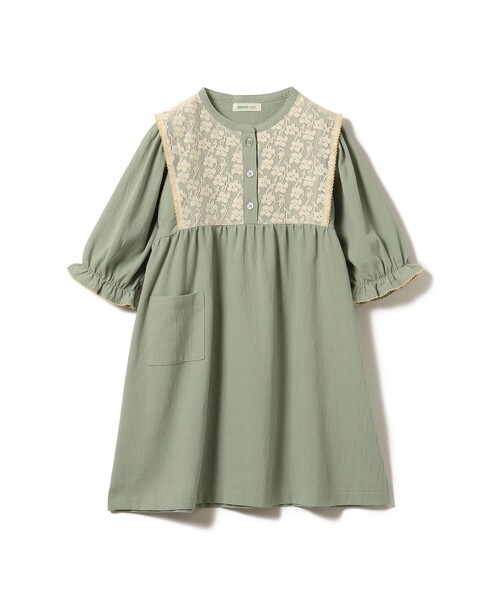 BEAMS mini（ビームスミニ）の「レース レイヤード ワンピース 2025SS（90～150cm）（ワンピース・キッズ・ピンク/ホワイト系その他5/ミント・110/100/90/120/150/140/130）」の15枚目の写真