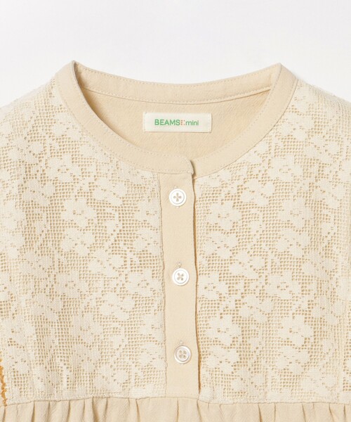 BEAMS mini（ビームスミニ）の「レース レイヤード ワンピース 2025SS（90～150cm）（ワンピース・キッズ・ピンク/ホワイト系その他5/ミント・110/100/90/120/150/140/130）」の18枚目の写真