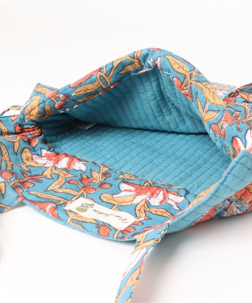 ブロックプリントキルト巾着トートバッグ【WEB限定】（トートバッグ