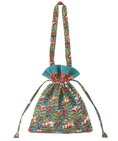 チチカカ（チチカカ）の「ブロックプリントキルト巾着トートバッグ【WEB限定】（トートバッグ・レディース・イエロー/ターコイズブルー/ブルー/ピンク・FREE）」の2枚目の写真