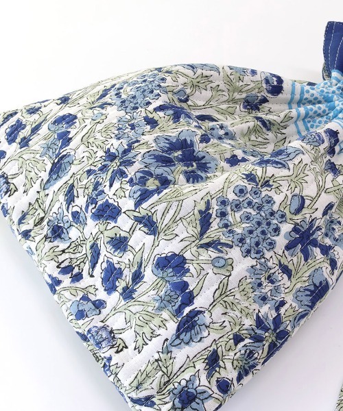 ブロックプリントキルト巾着トートバッグ【WEB限定】（トートバッグ