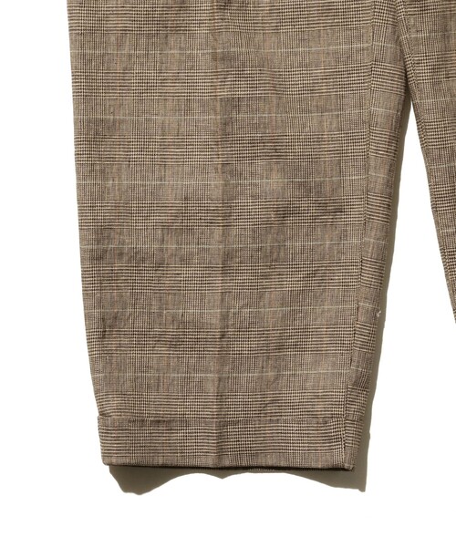 セール】グレンチェック リネン 2P トラウザーズ（スラックス