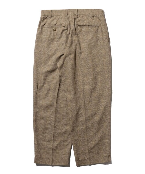 BEAMS PLUS（ビームスプラス）の「グレンチェック リネン 2P トラウザーズ（スラックス・メンズ・ブラウン・LARGE/MEDIUM/SMALL）」の6枚目の写真