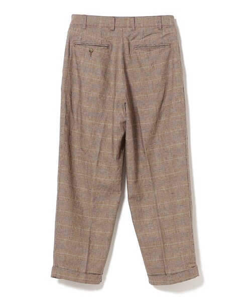 BEAMS PLUS（ビームスプラス）の「グレンチェック リネン 2P トラウザーズ（スラックス・メンズ・ブラウン・LARGE/MEDIUM/SMALL）」の12枚目の写真