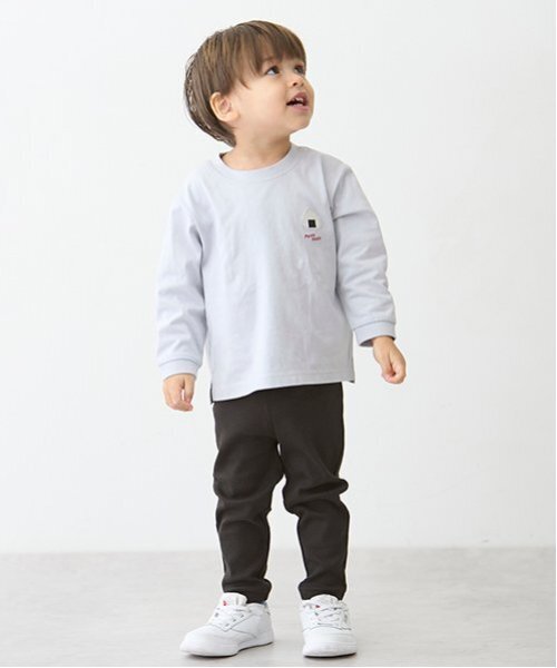 petit main(プティマイン)の「【プティプラ】BOYS10分丈レギンス(レギンス/スパッツ・キッズ・チャコール/カラフル/ブルーグリーン/ダークブルー/トップグレー/ブルー/ネイビー/ライトグレー・80cm/90cm/110cm/100cm/120cm/130cm)」の4枚目の写真