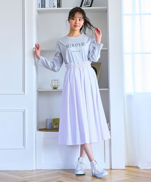 Feroux(フェルゥ)の「【キレイ見えセットアップ対応】オールタック スカート(スカート・レディース・ホワイト系1/ネイビー系/ピンク系・1/2)」の10枚目の写真
