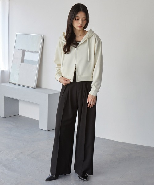 MASU 短丈 フラワーホールジップパーカー 48 MASU 短丈 フラワーホールジップパーカー 48 MASU 短丈 フラワー