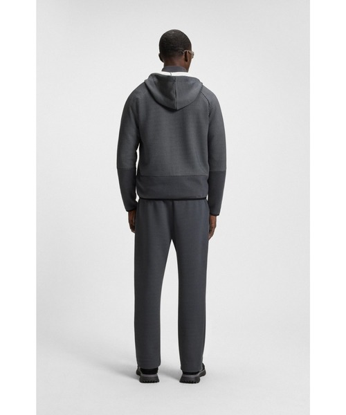 BOSS(ボス)の「レギュラーフィット ジップアップフーディ キルティングジャカード(パーカー・メンズ・グレー・M/L/XL/S)」の3枚目の写真