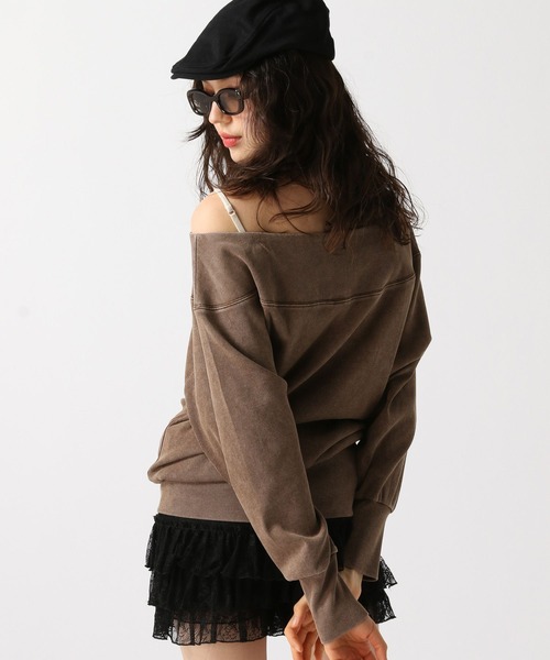 FOREVER 21（フォーエバー トゥエンティーワン）の「【2025SS】ピグメントハーフジップチュニックワンピース（チュニック・レディース・ブラック/ブラウン・FREE）」の7枚目の写真