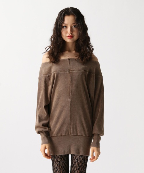 FOREVER 21（フォーエバー トゥエンティーワン）の「【2025SS】ピグメントハーフジップチュニックワンピース（チュニック・レディース・ブラック/ブラウン・FREE）」の14枚目の写真