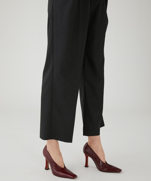 【クリンクルクリンクルクリンクル】フリルベルトトラウザー frill belt trousers｜BLACK