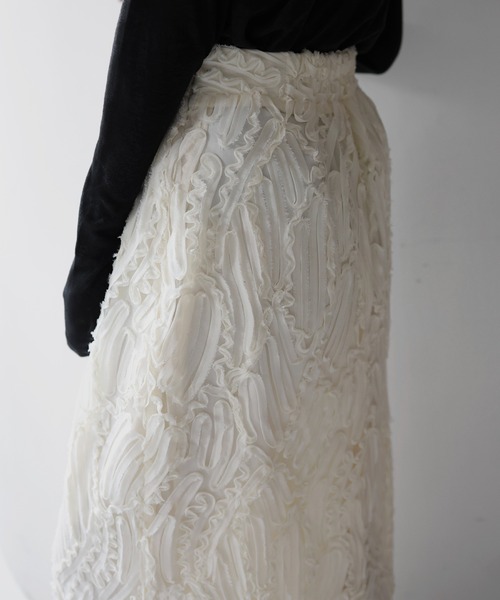 hellam(へラム)の「刺繍レースストレートスカート(スカート・レディース・アイボリー/ブラック/ベージュ・FREE)」の16枚目の写真