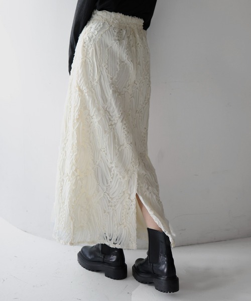 hellam(へラム)の「刺繍レースストレートスカート(スカート・レディース・アイボリー/ブラック/ベージュ・FREE)」の20枚目の写真