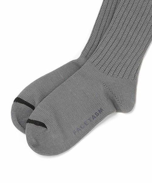 FACETASM（ファセッタズム）の「【FACETASM / ファセッタズム】RIB SOCKS / ホワイト＆グレー [NAT-SOX-U01]（ソックス/靴下・メンズ・その他・ONESIZE）」の5枚目の写真