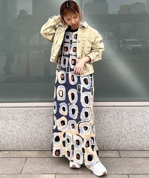 セール】ART PRINT LONG DRESS（ワンピース）｜ROSE BUD（ローズ