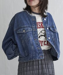 VENCEEXCHANGE | デニムノーカラーGジャン(デニムジャケット)