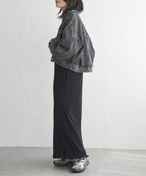 VENCEEXCHANGE(ヴァンスエクスチェンジ)の「デニムノーカラーGジャン(デニムジャケット・レディース・ブルー系その他/ブルー/ブラック・FREE)」の15枚目の写真