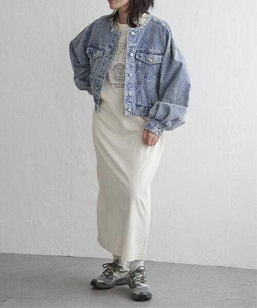 VENCEEXCHANGE(ヴァンスエクスチェンジ)の「デニムノーカラーGジャン(デニムジャケット・レディース・ブルー系その他/ブルー/ブラック・FREE)」の19枚目の写真