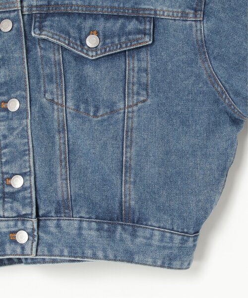 デニムノーカラーGジャン（デニムジャケット）｜VENCEEXCHANGE