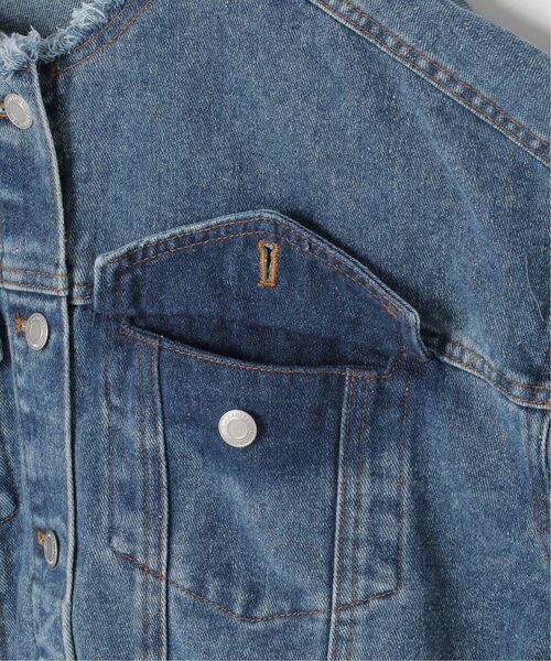 デニムノーカラーGジャン（デニムジャケット）｜VENCEEXCHANGE
