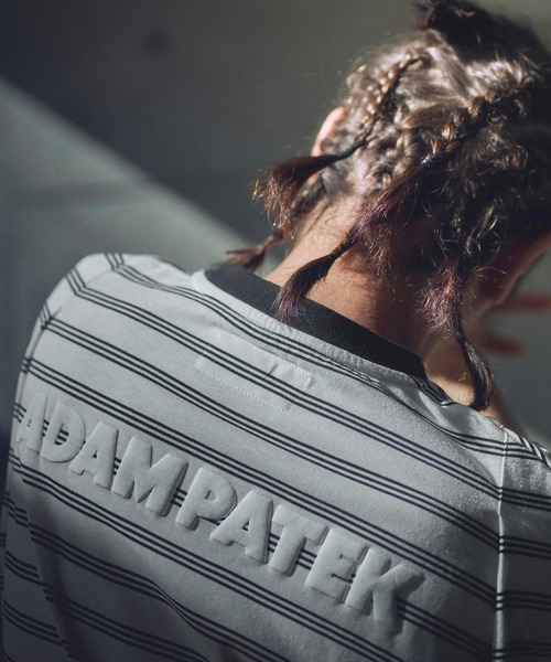 ADAM PATEK(アダムパテック)の「ADAMPATEK/rounded border short sleeve T/プリント入りラウンドボーダーTシャツ/AP2514011(Tシャツ/カットソー・レディース・ホワイト/ブラック・2/1)」の15枚目の写真